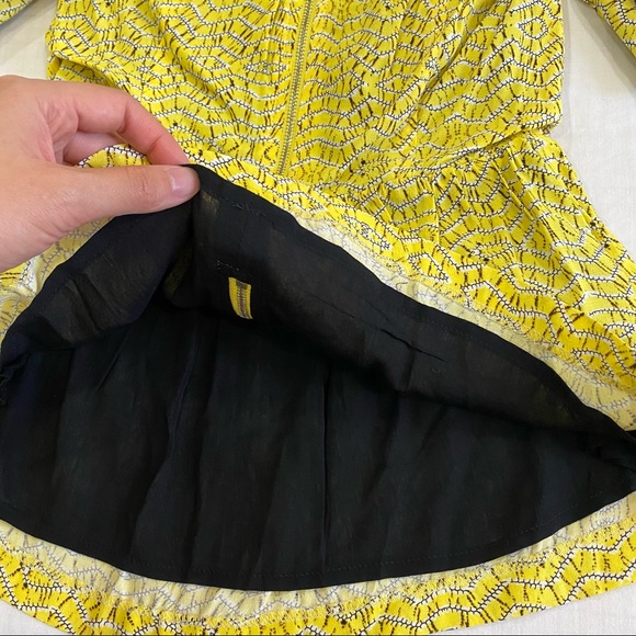 Line & Dot Yellow Shannon Corset Flutter Top XS - Picture 10 of 10